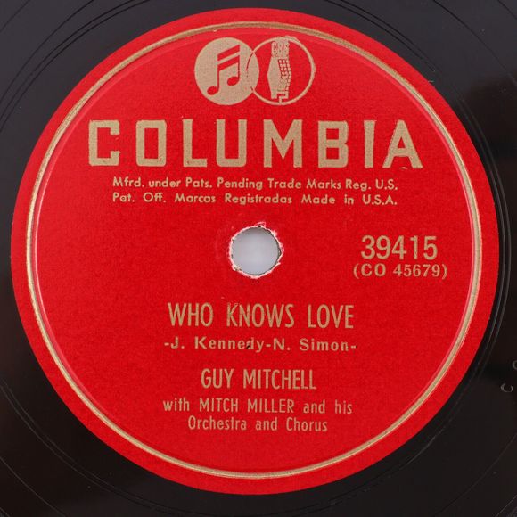 Guy Mitchell -My Truly, Truly Fair/ Who Knows Love 1951 10" 78 rpm Record 39415 - Picture 3 of 16